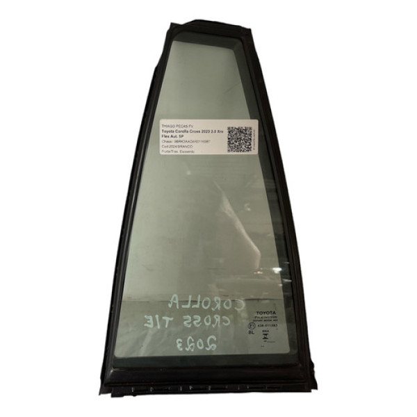 Vidro Porta Traseira Esquerda (fixo) Corolla Cross 2021/
