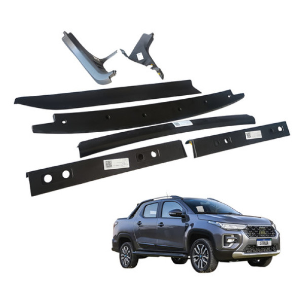 Kit Molduras Caçamba Strada Freedom Cab. Dupla 2024 2025