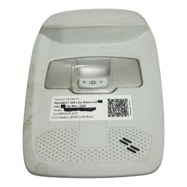 Luz Teto Cortesia Peugeot 208 2020 A 2024 